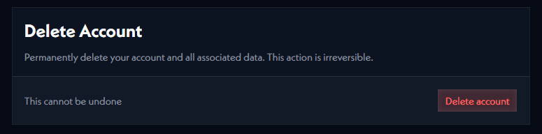 deleting your account