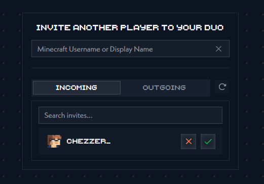 searching a player to duo with